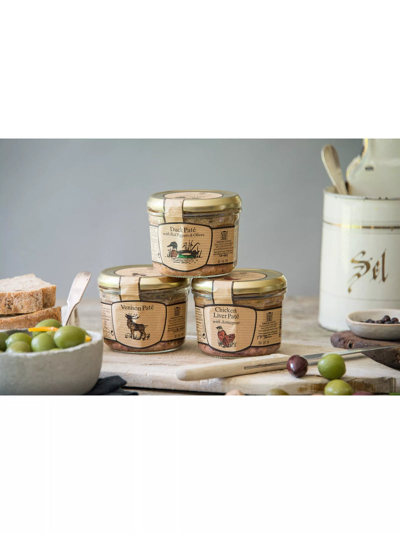 Edinburgh Preserves duck, venison, chicken liver pâté trio 540g - British product