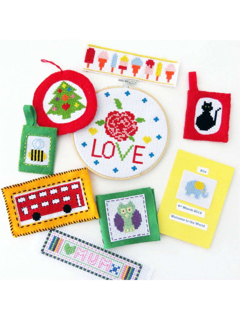 Buttonbag beginner's cross stitch carry kit, UK version