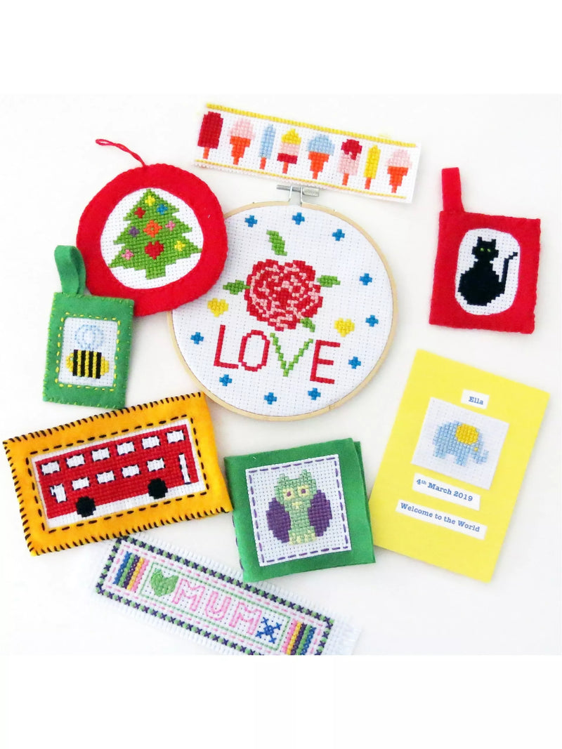 Buttonbag beginner's cross stitch carry kit, UK version