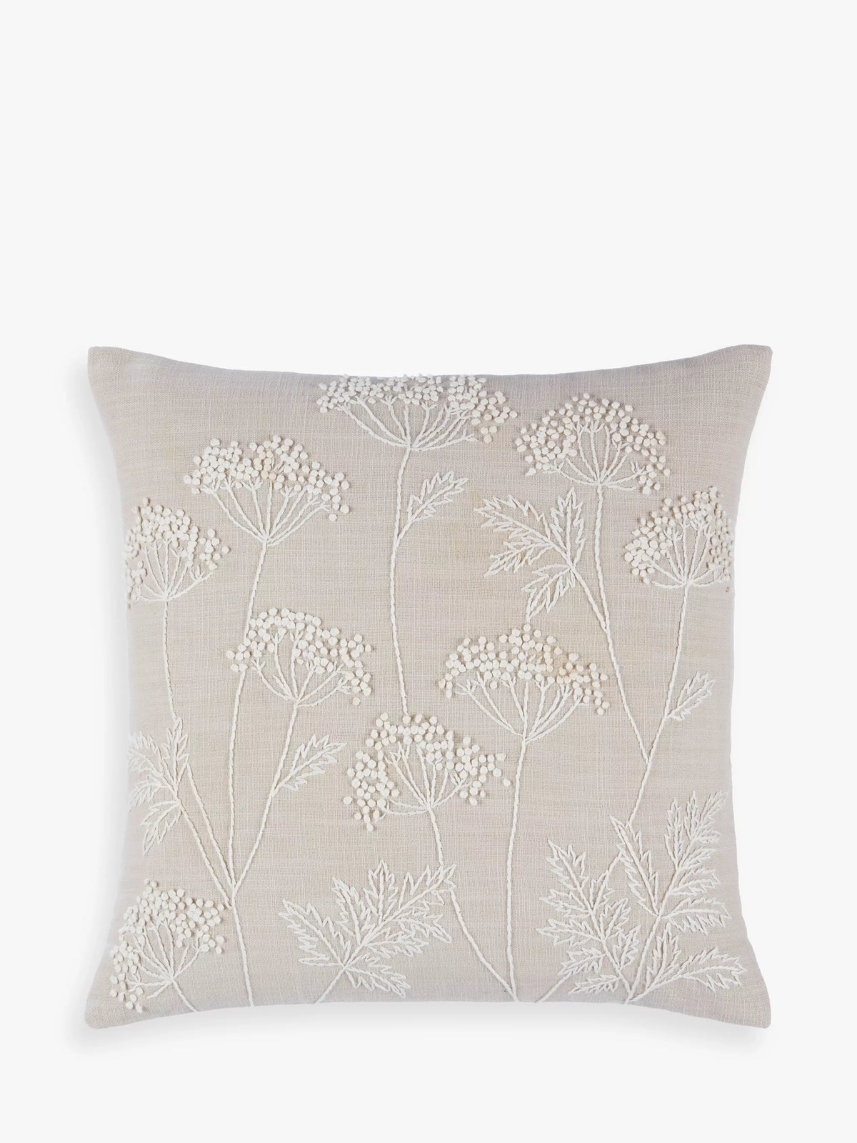 John Lewis Cow Parsley cushion in duck egg, UK version