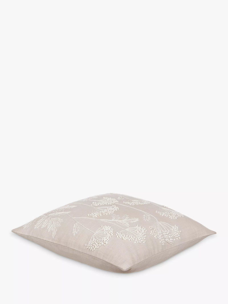 John Lewis Cow Parsley cushion in duck egg, UK version