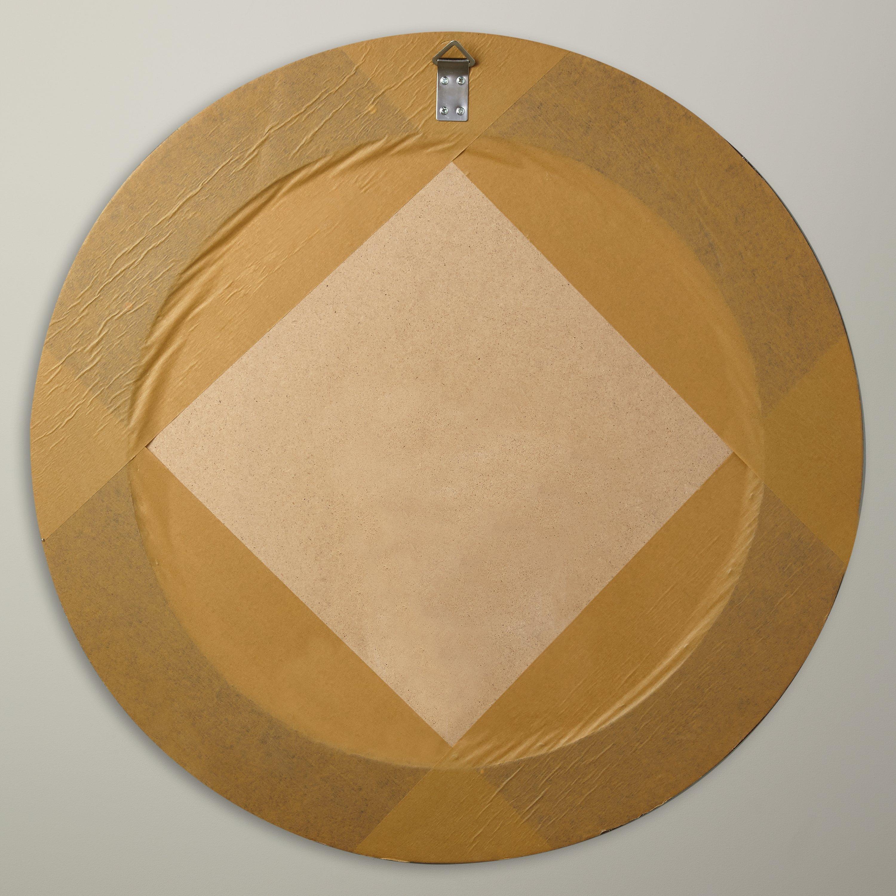 John Lewis Georgian round wood wall mirror 68cm black and gold, UK version