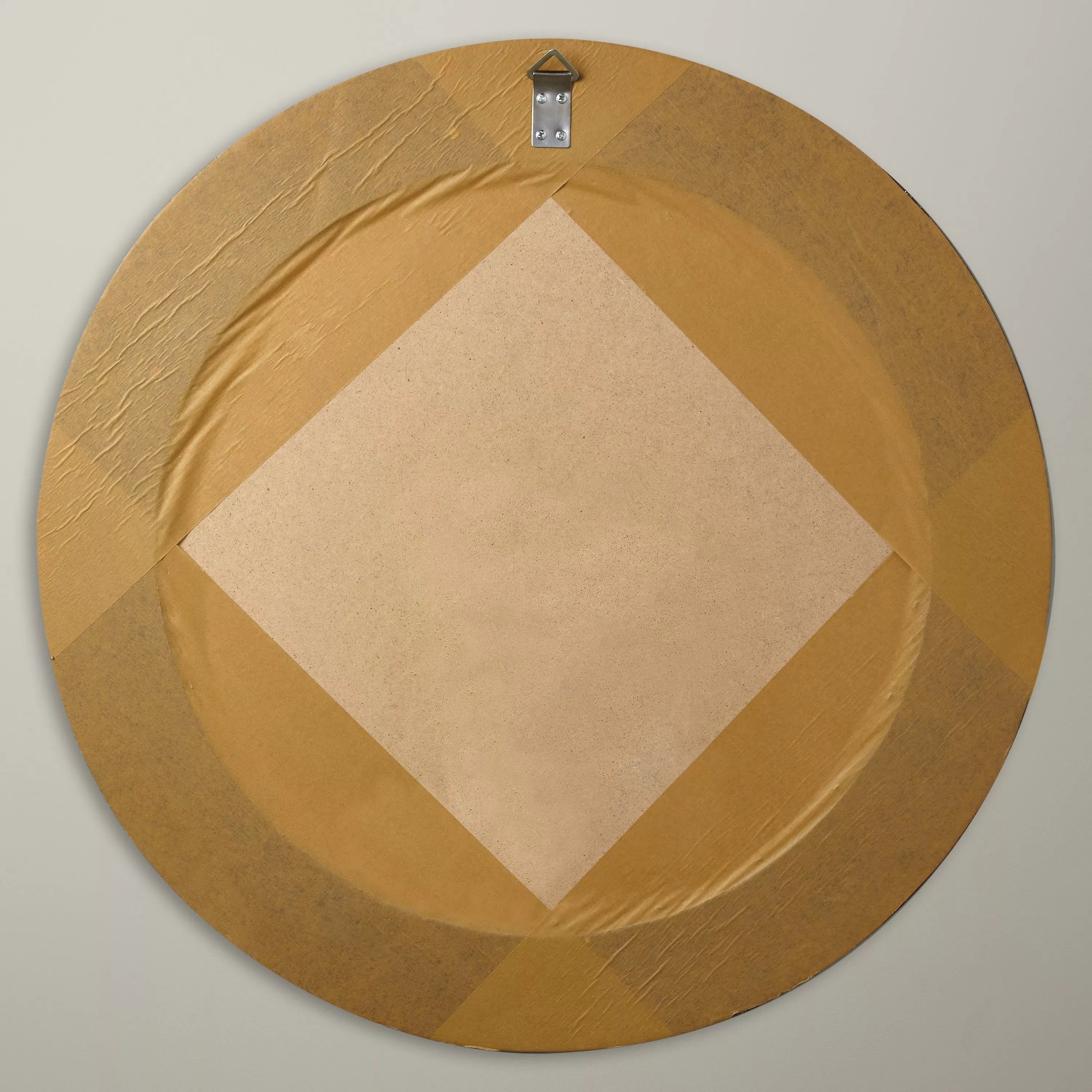 John Lewis Georgian round wood wall mirror 68cm black and gold, UK version