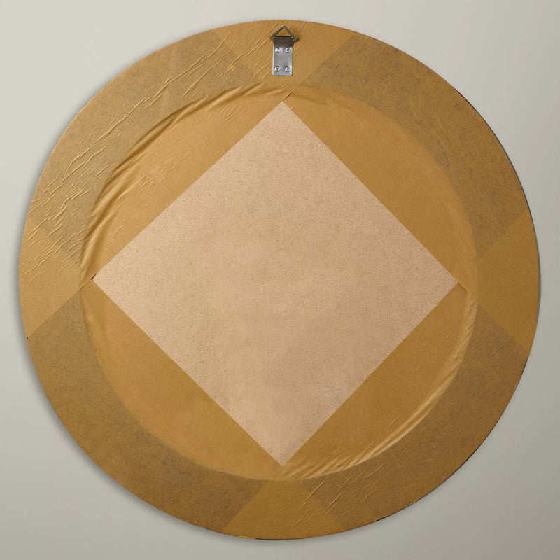 John Lewis Georgian round wood wall mirror 68cm black and gold, UK version