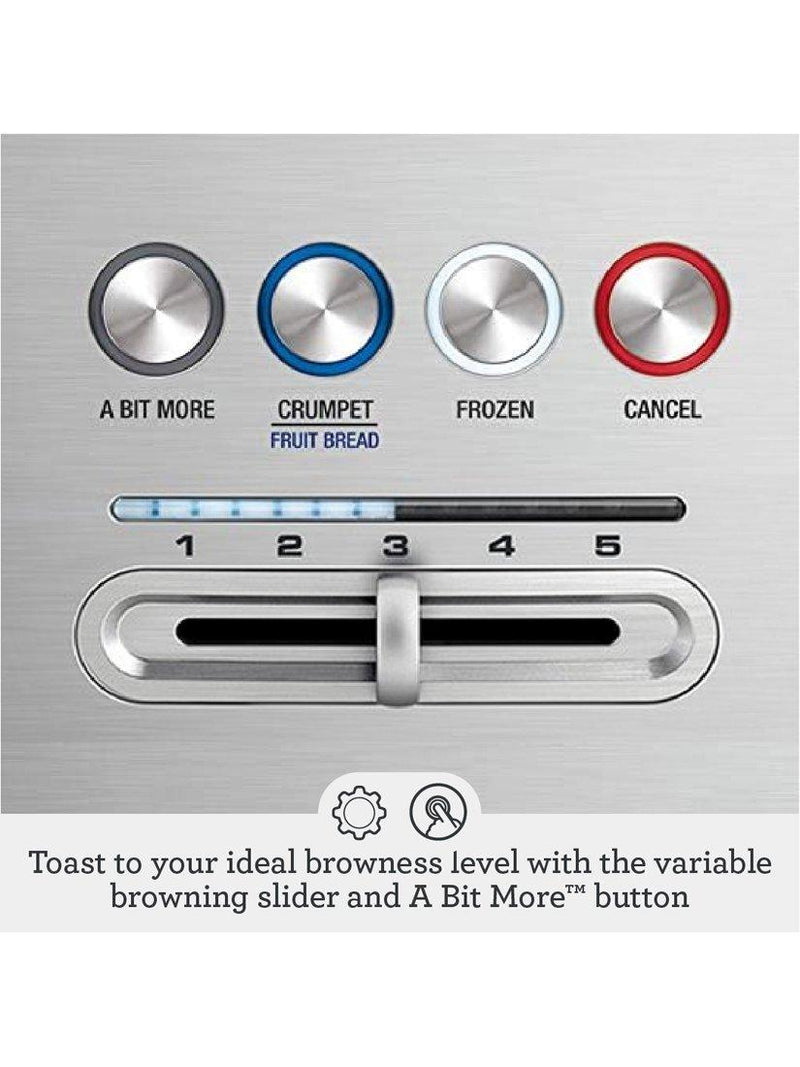 Sage A Bit More 2-Slice Toaster, Brushed Metal