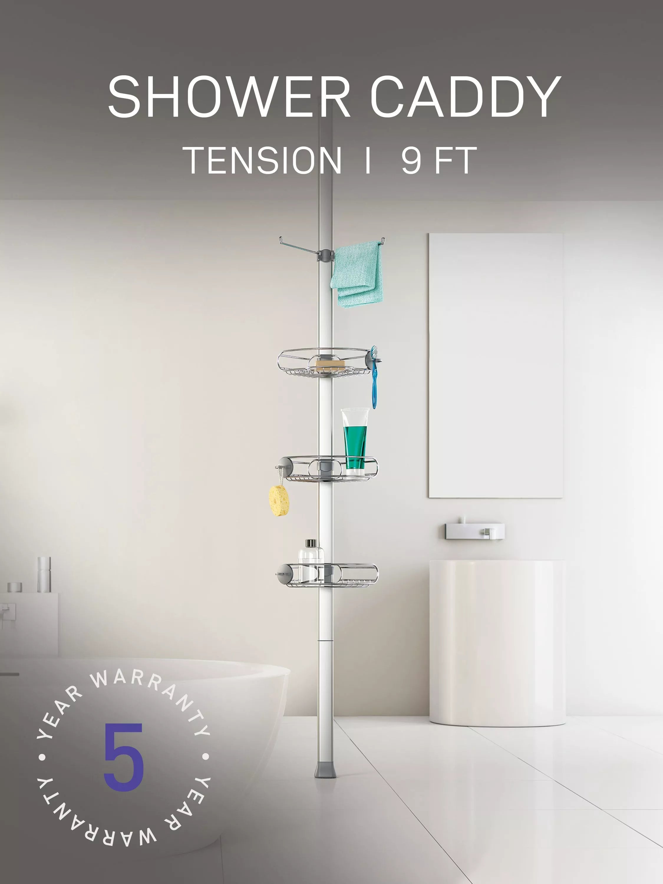Simplehuman Tension Shower Caddy (British brand)