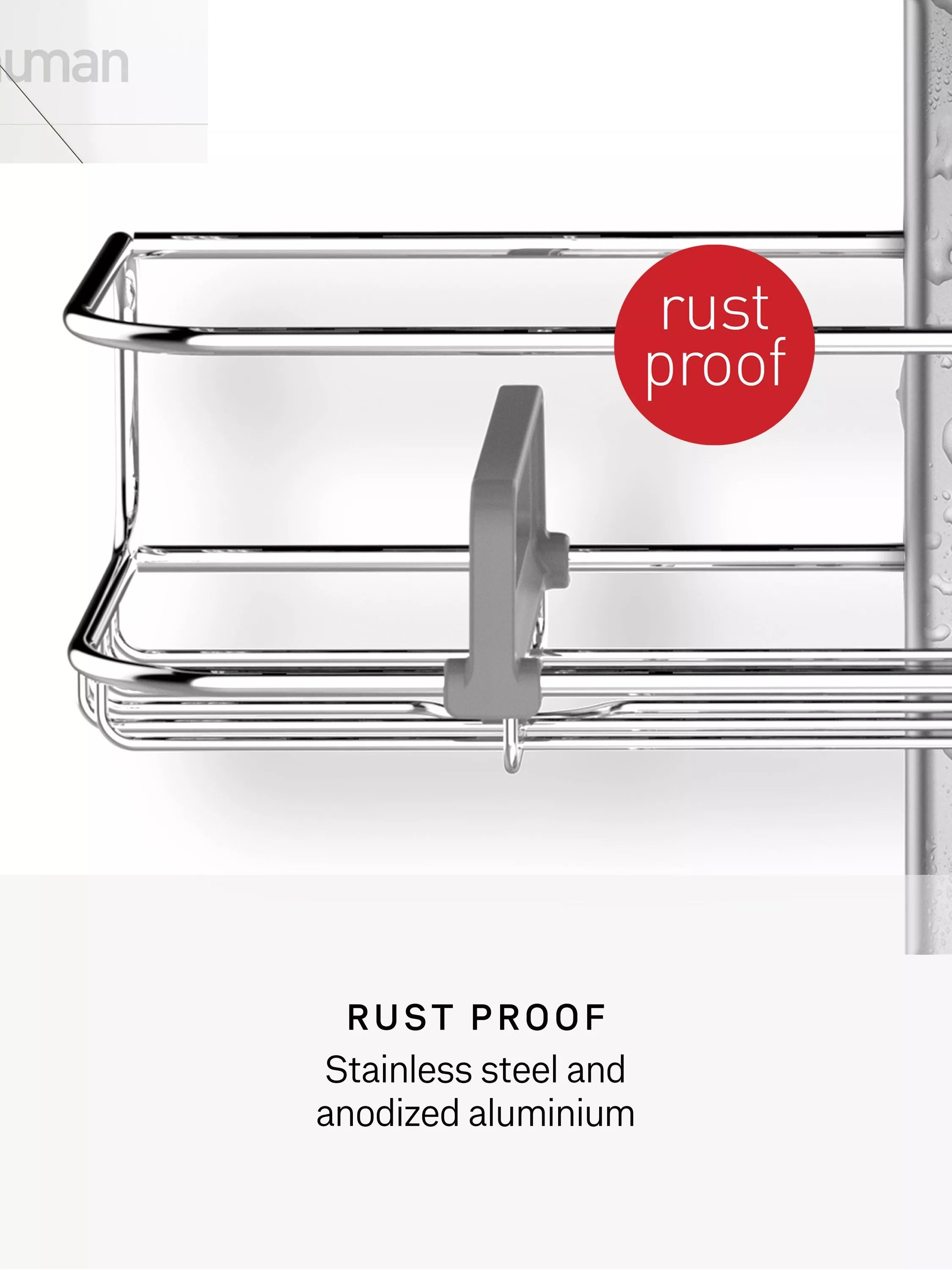 Simplehuman Tension Shower Caddy (British brand)