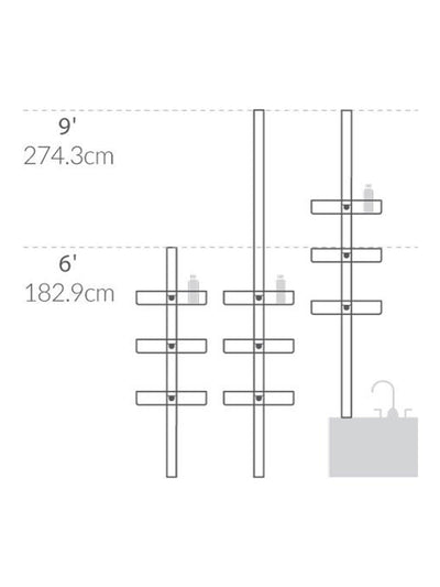 John Lewis Simplehuman Tension Shower Caddy Adjustable Shower Storage Caddy- Buy online at McGrocer