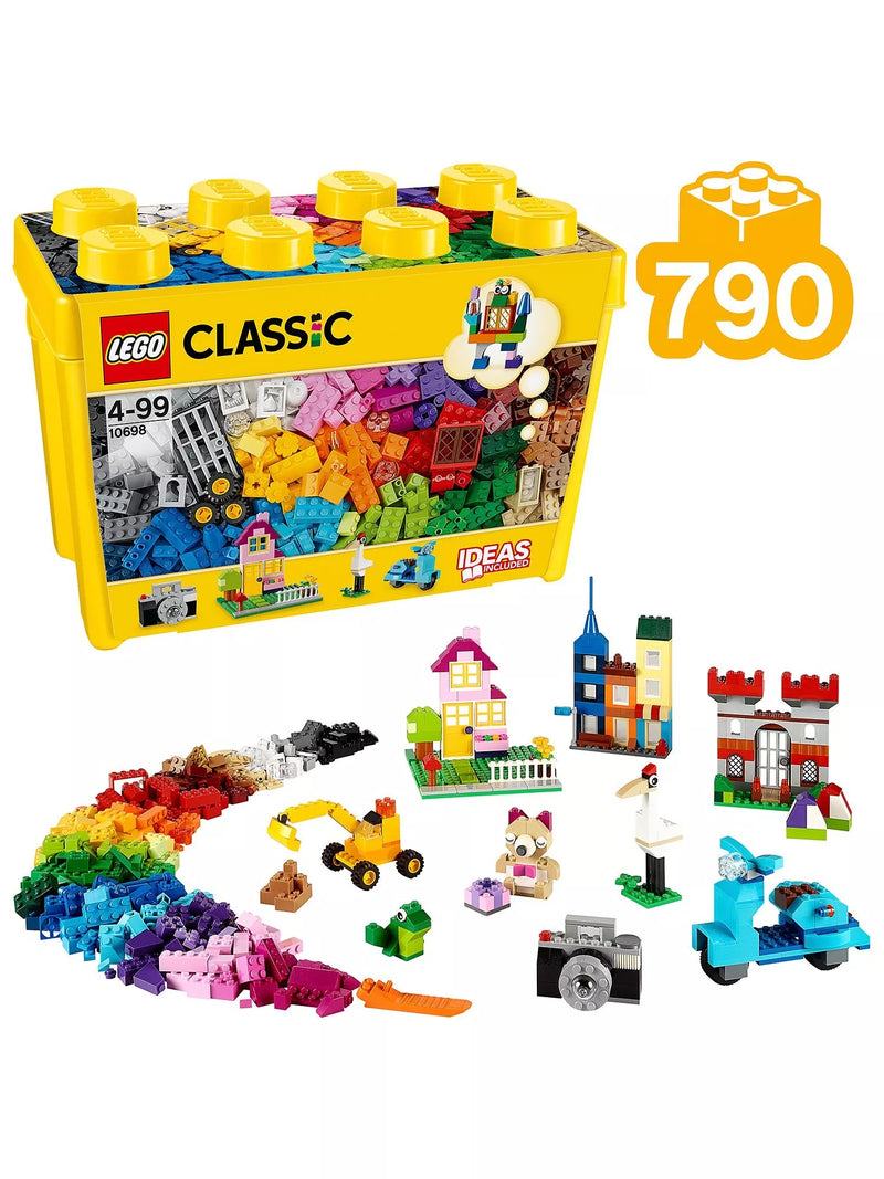 LEGO Classic 10698 Large Creative Brick Box building toy set with 790 pieces, UK version