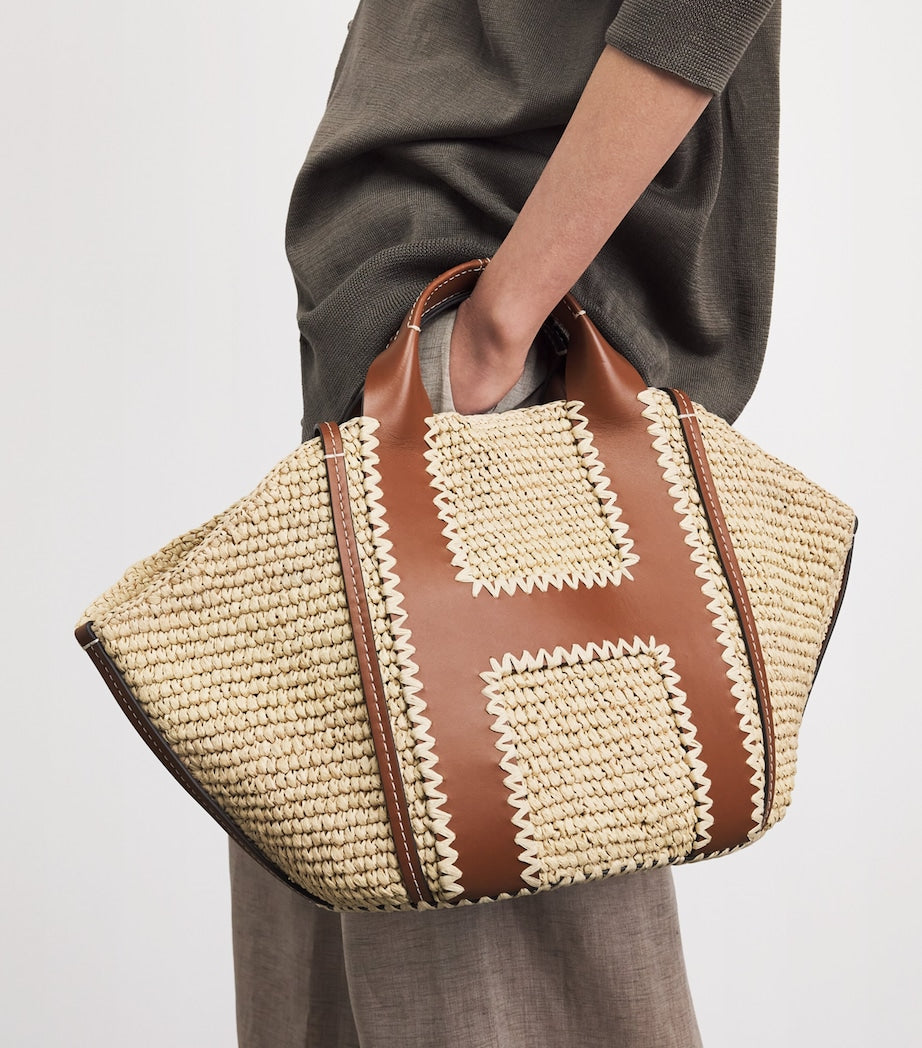 Harrods large raffia tote bag - British product