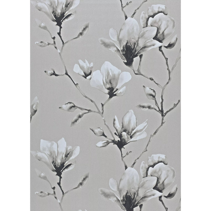 Harlequin lotus floral wallpaper engraved on metallic ground, UK version