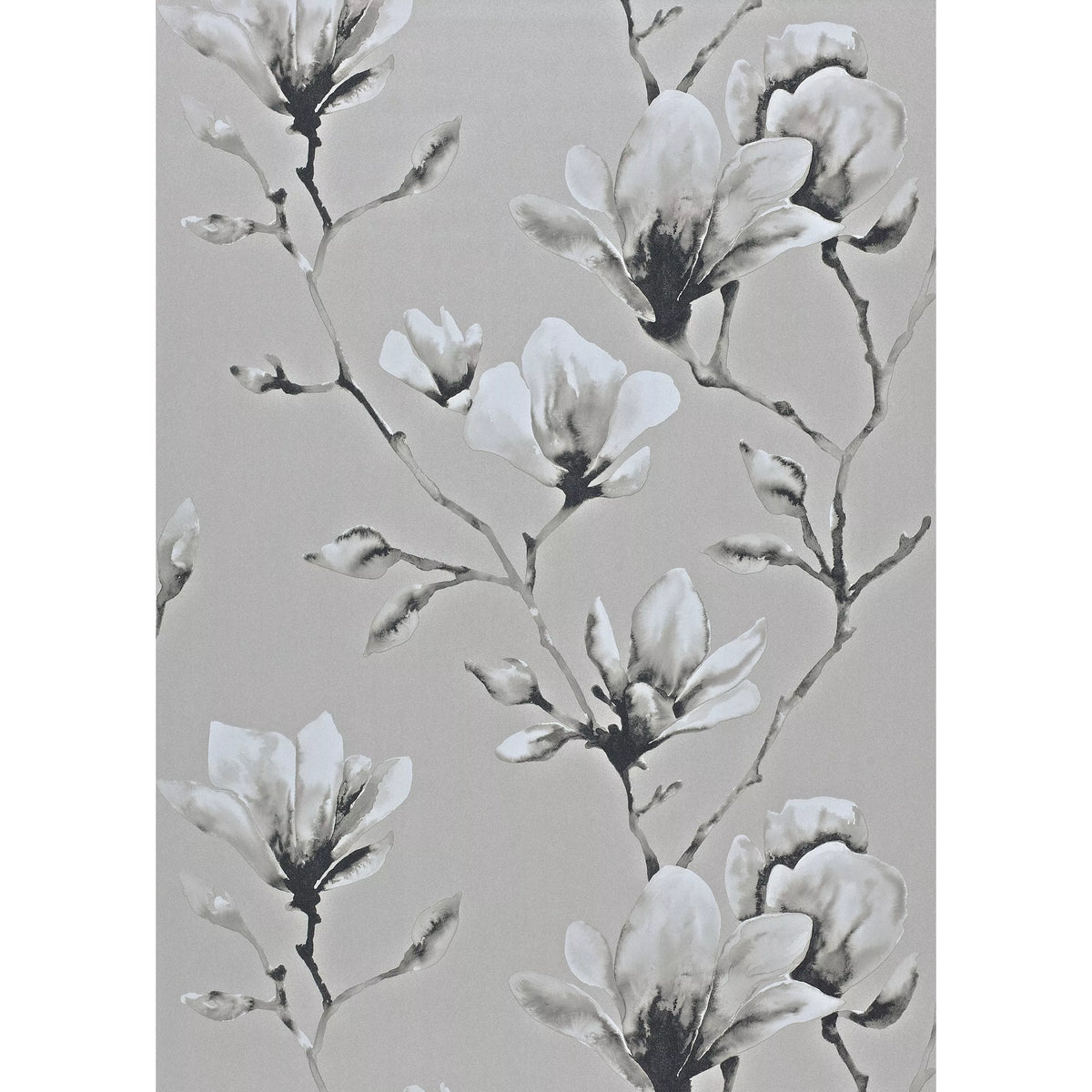 Harlequin lotus floral wallpaper engraved on metallic ground, UK version