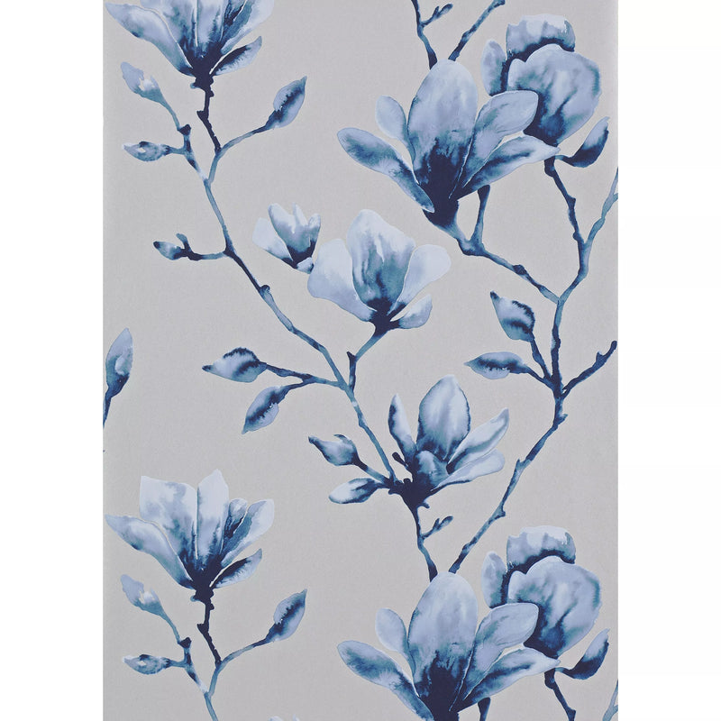 Harlequin lotus floral wallpaper engraved on metallic ground, UK version