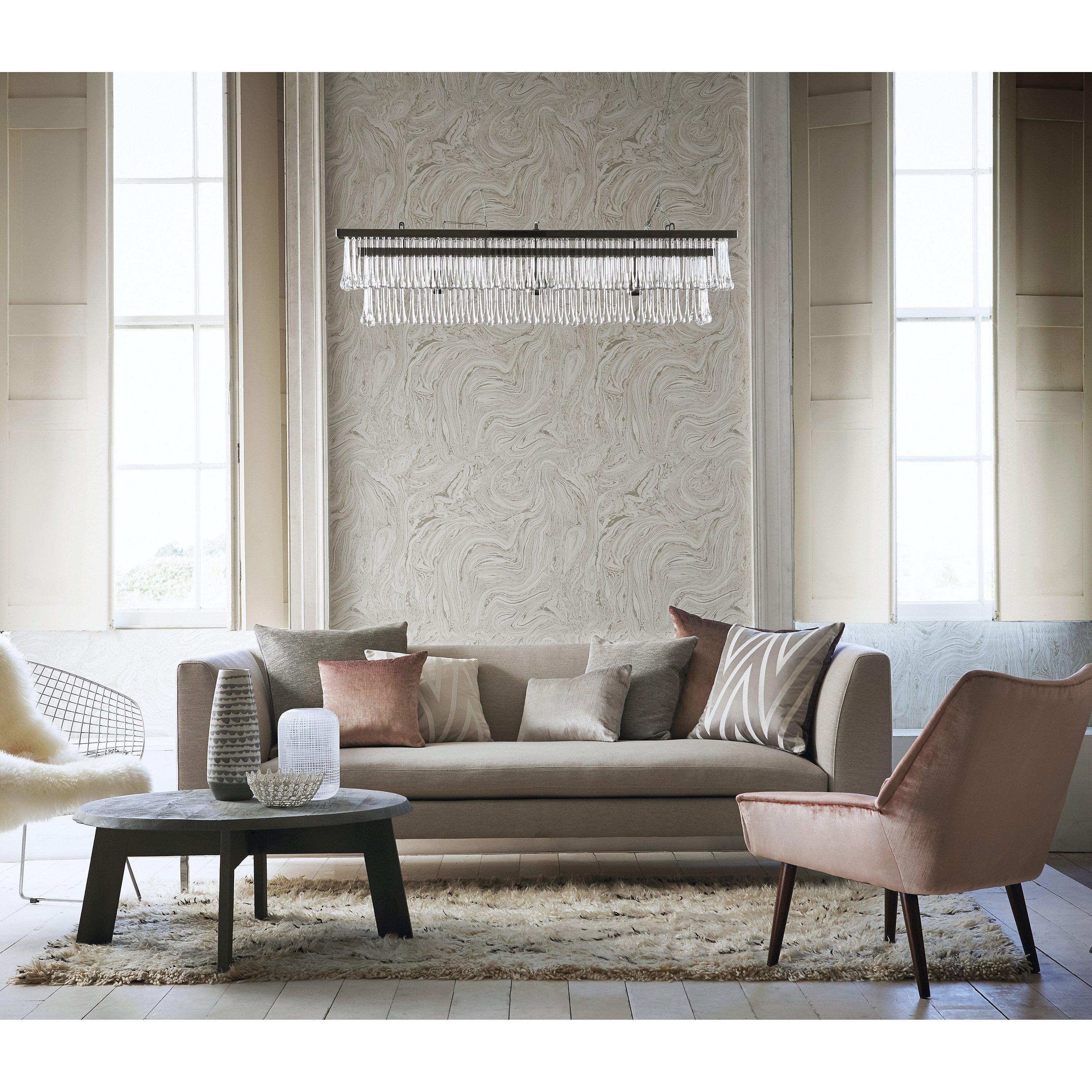 Harlequin Makrana Moonstone wallpaper with structured marble effect, UK version