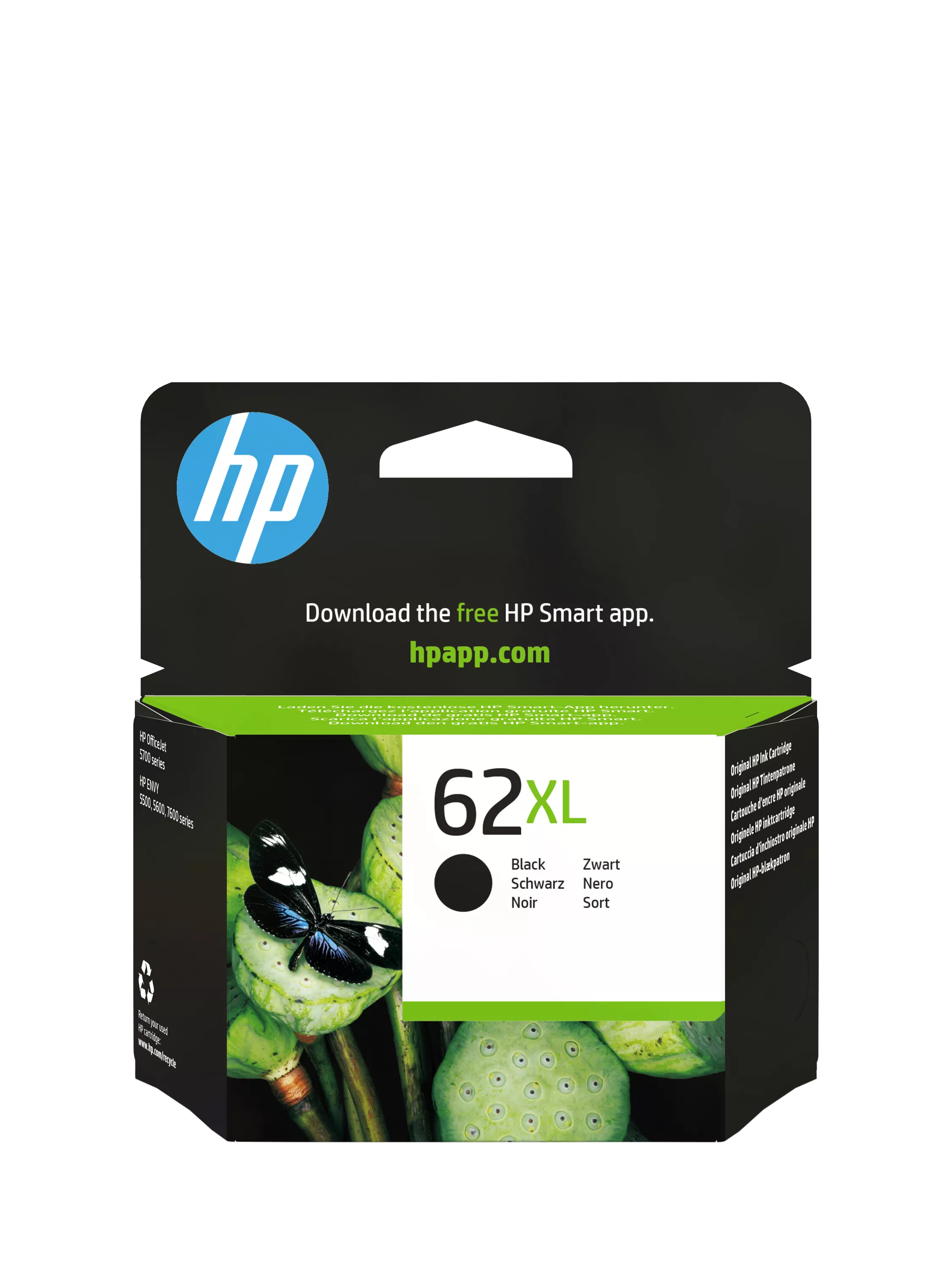 HP 62 XL black ink cartridge - British product