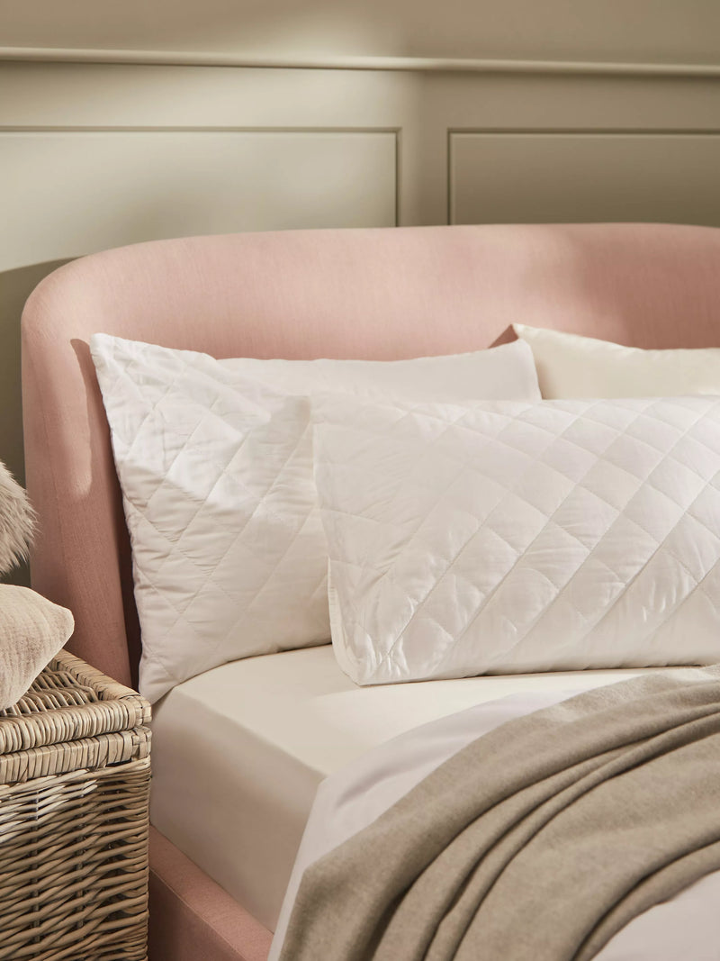 John Lewis natural cotton quilted standard pillow protector - British product