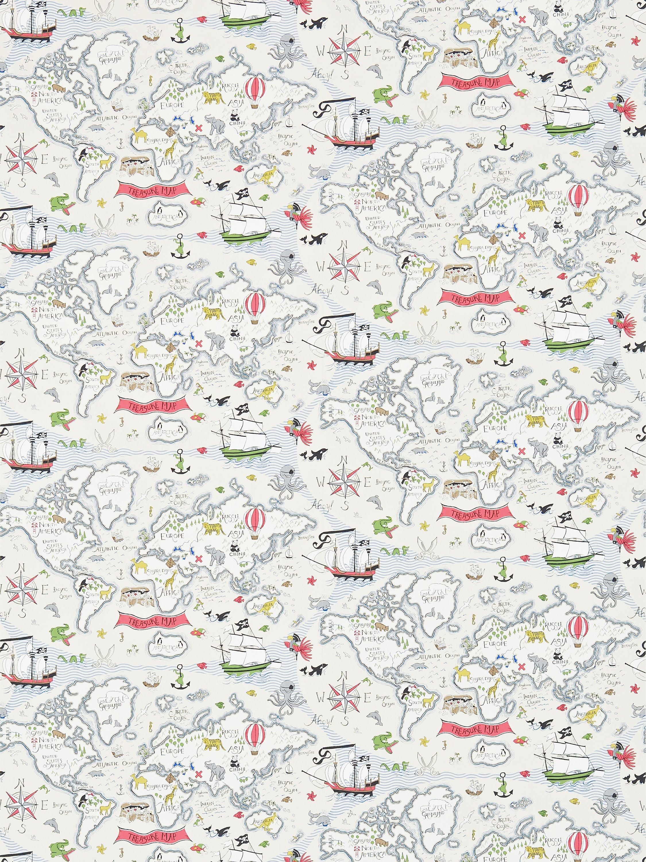 Sanderson treasure map wallpaper (British brand)