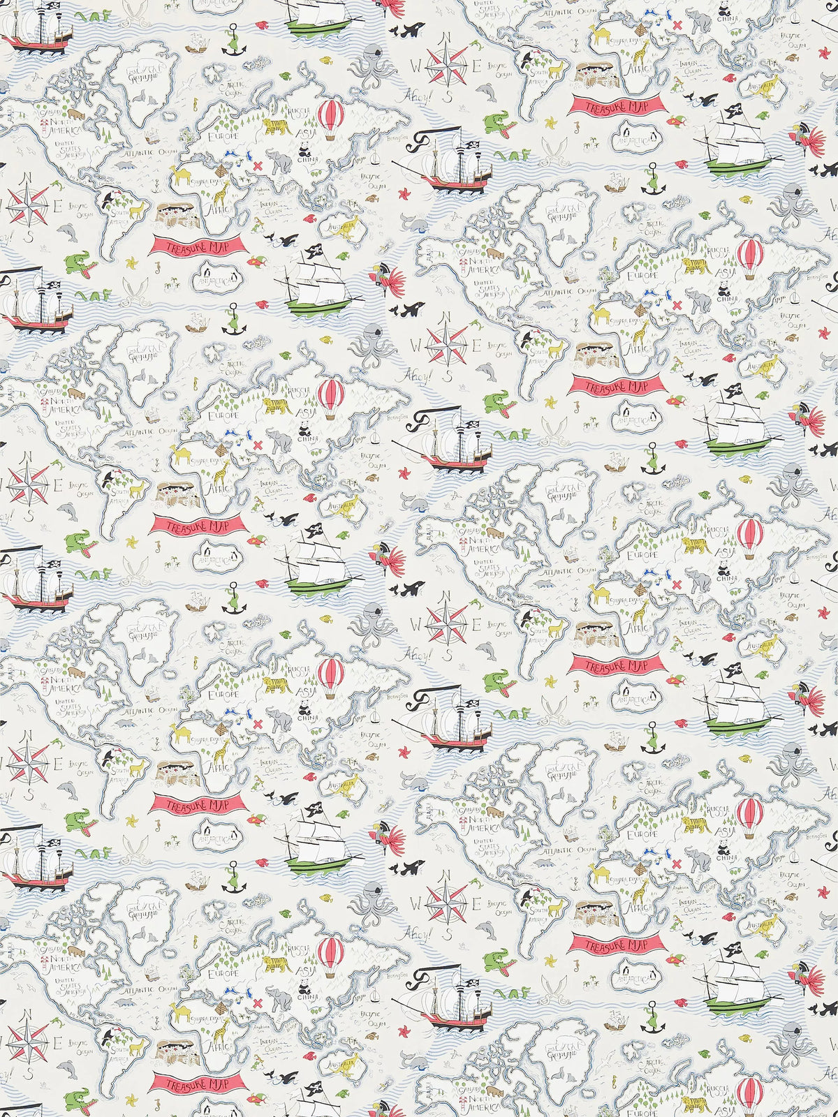 Sanderson treasure map wallpaper (British brand)
