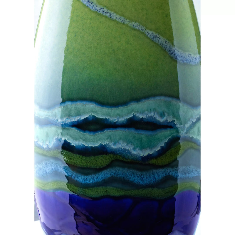 Poole Pottery Purse Vase Green 20cm, imported from the UK