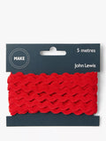 John Lewis 6mm Ric Rac trim red 5m - British product