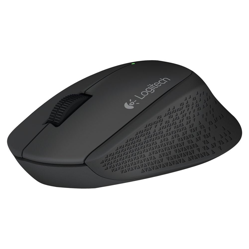 Logitech wireless computer mouse in black, UK version