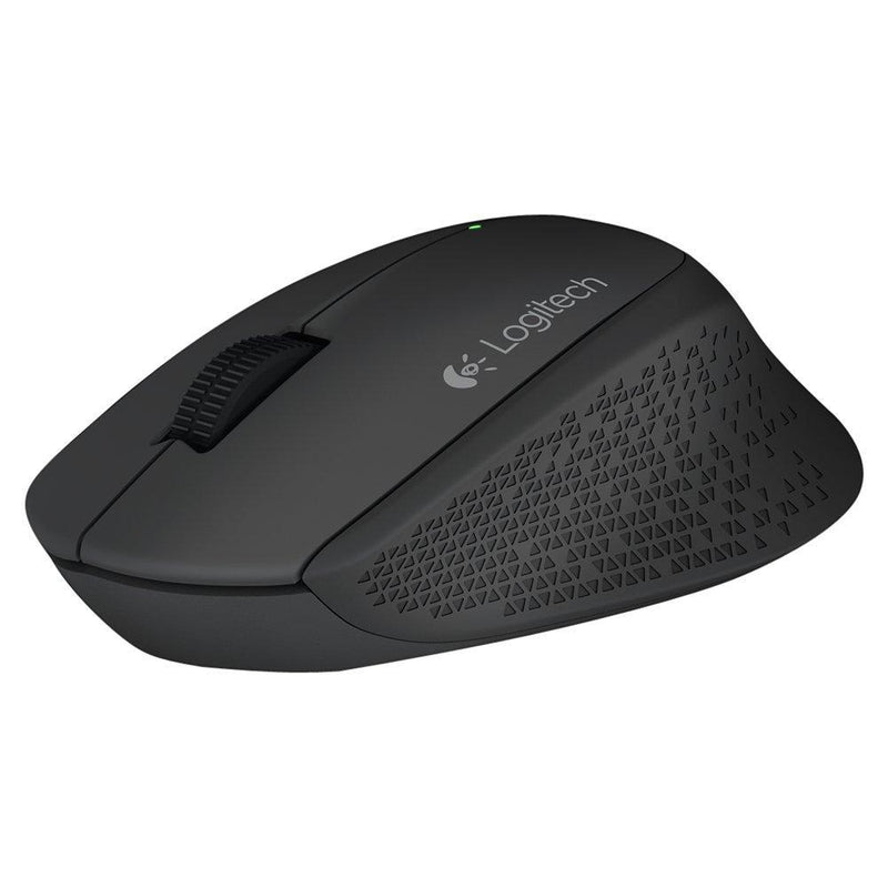 Logitech wireless computer mouse in black, UK version