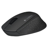 Logitech wireless computer mouse in black, UK version