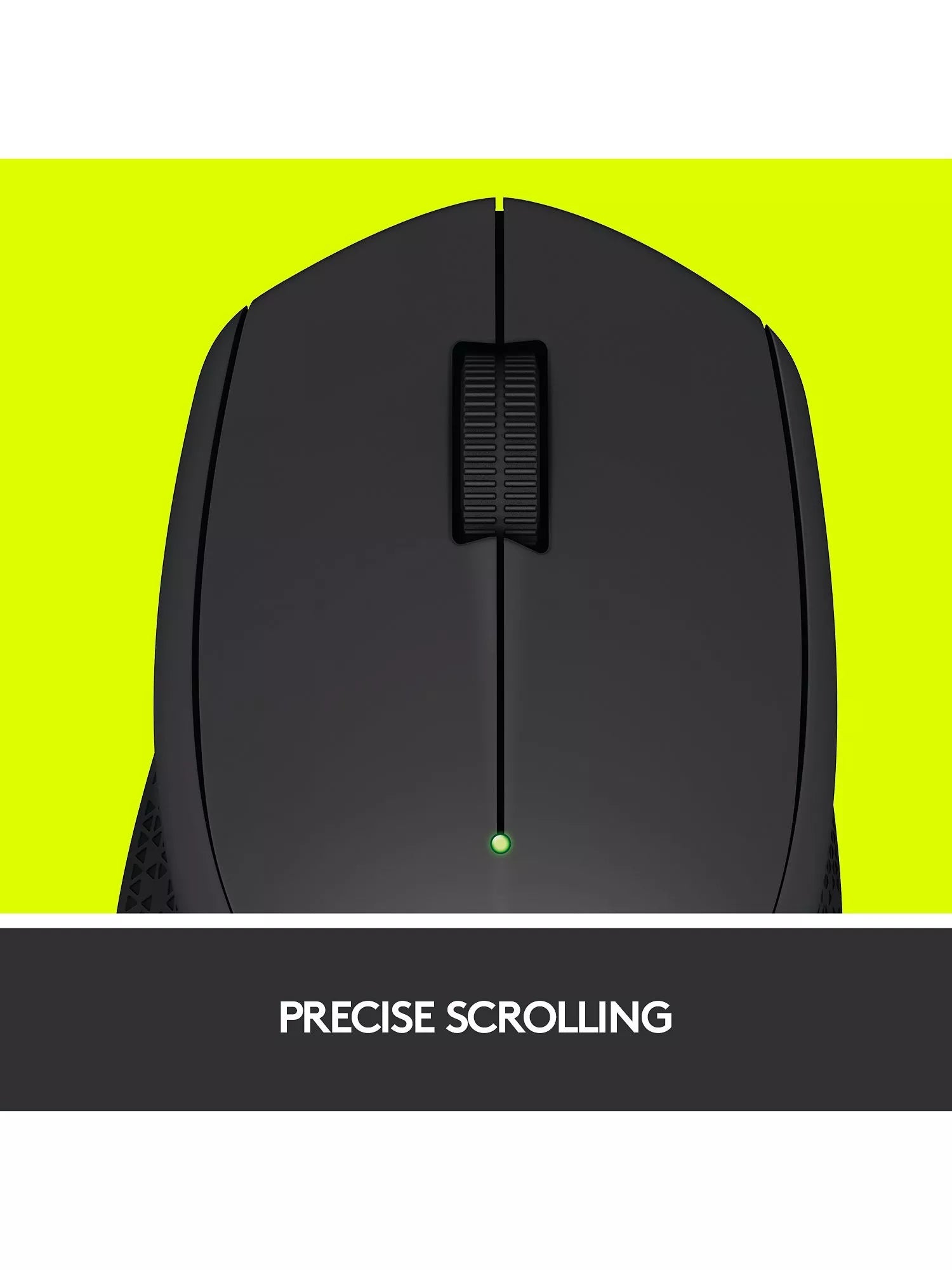 Logitech wireless computer mouse in black, UK version