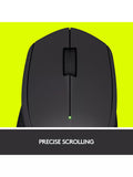 Logitech wireless computer mouse in black, UK version