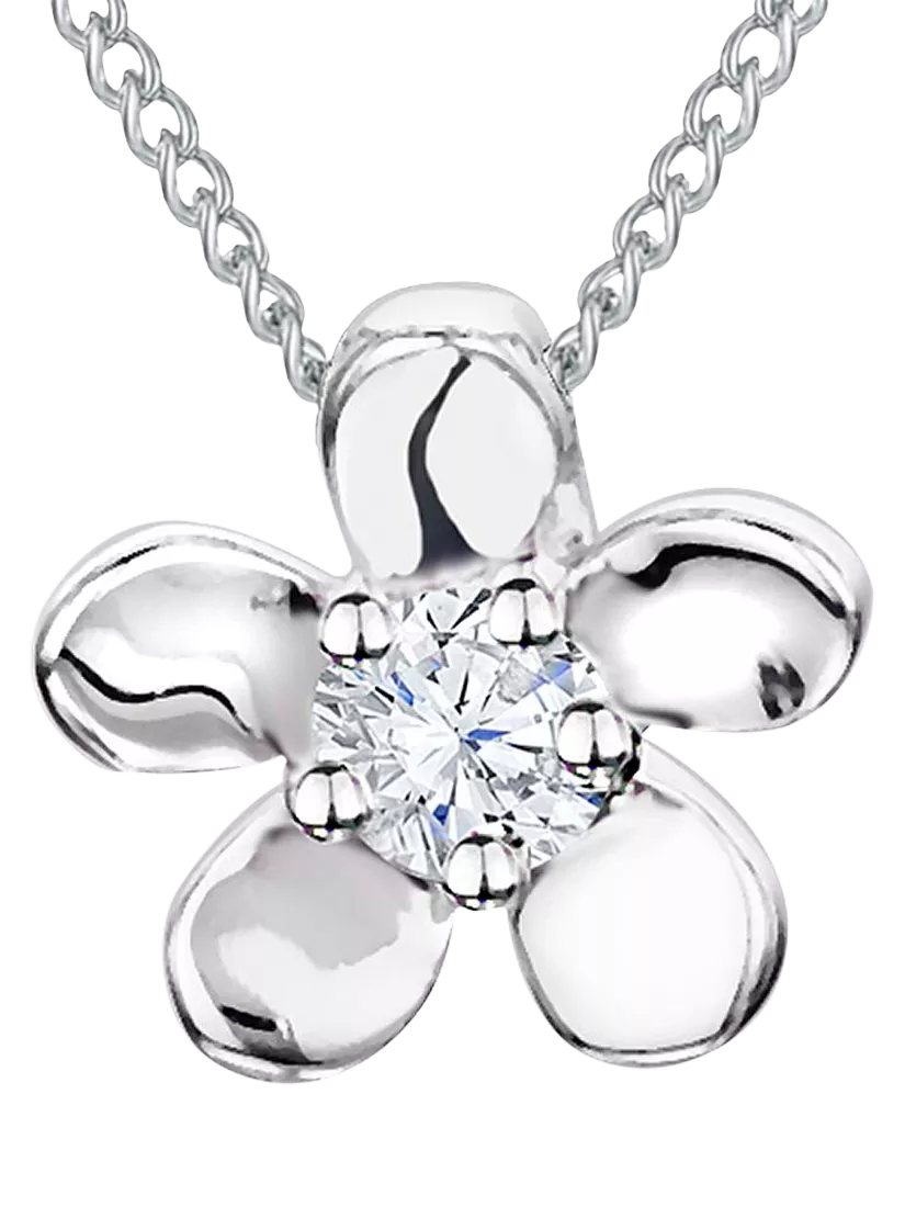 Jools by Jenny Brown pendant, silver, cubic zirconia, imported from the UK