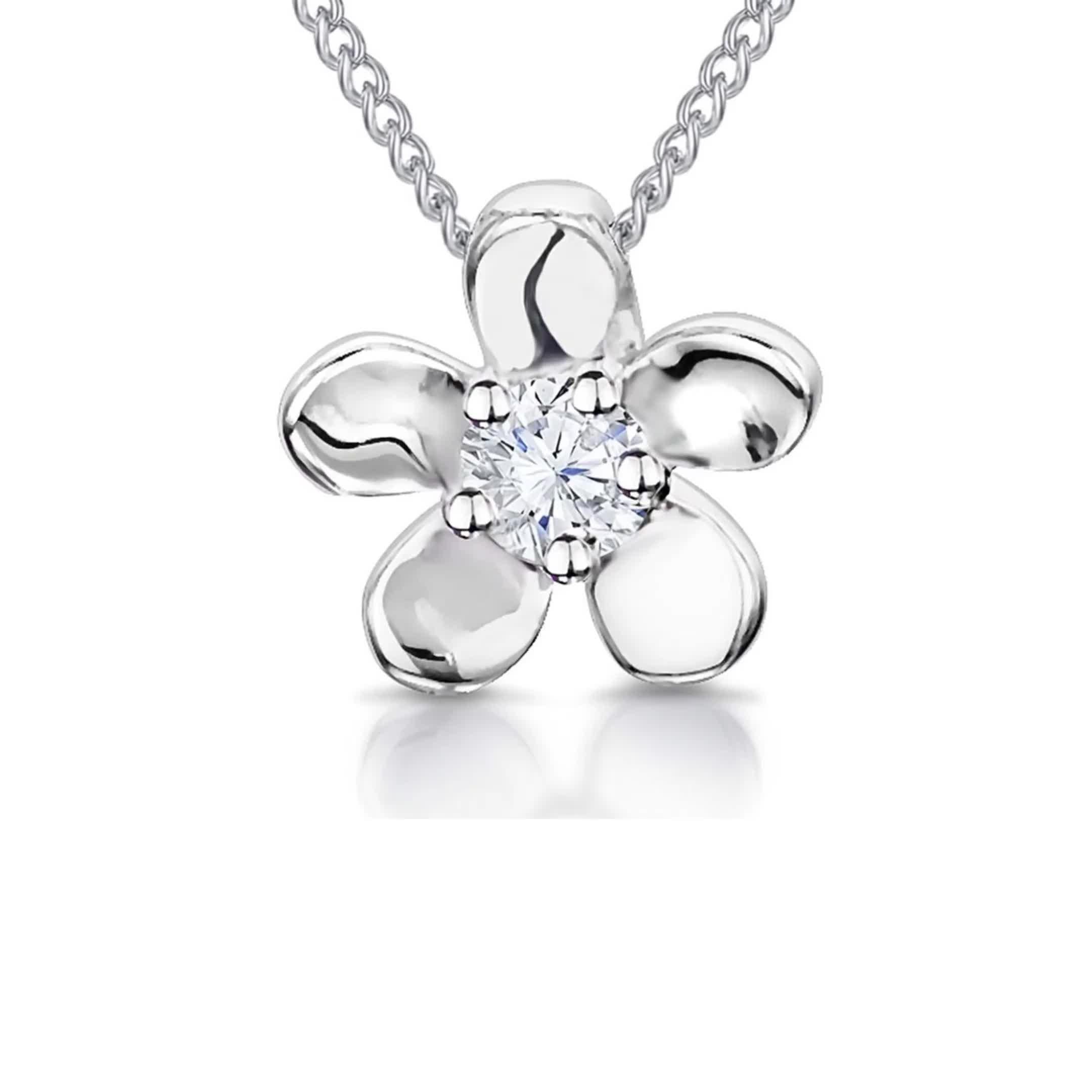 Jools by Jenny Brown pendant, silver, cubic zirconia, imported from the UK