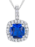 Jools by Jenny Brown Cubic Zirconia Curved Square Necklace