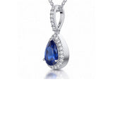 Jools by Jenny Brown sterling silver cubic zirconia teardrop pendant - British product