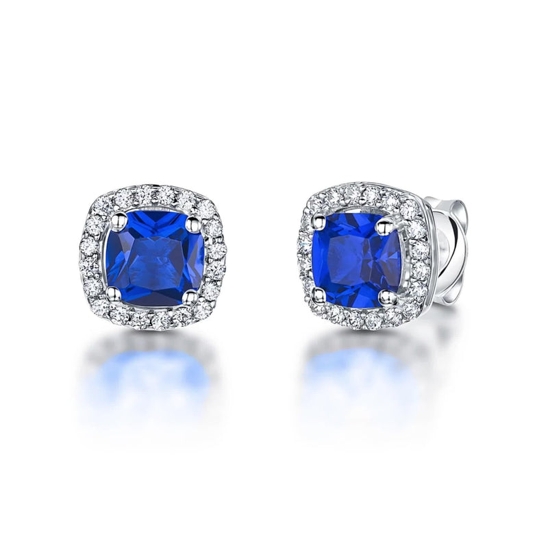 Jools by Jenny Brown cubic zirconia cushion stud earrings, imported from the UK