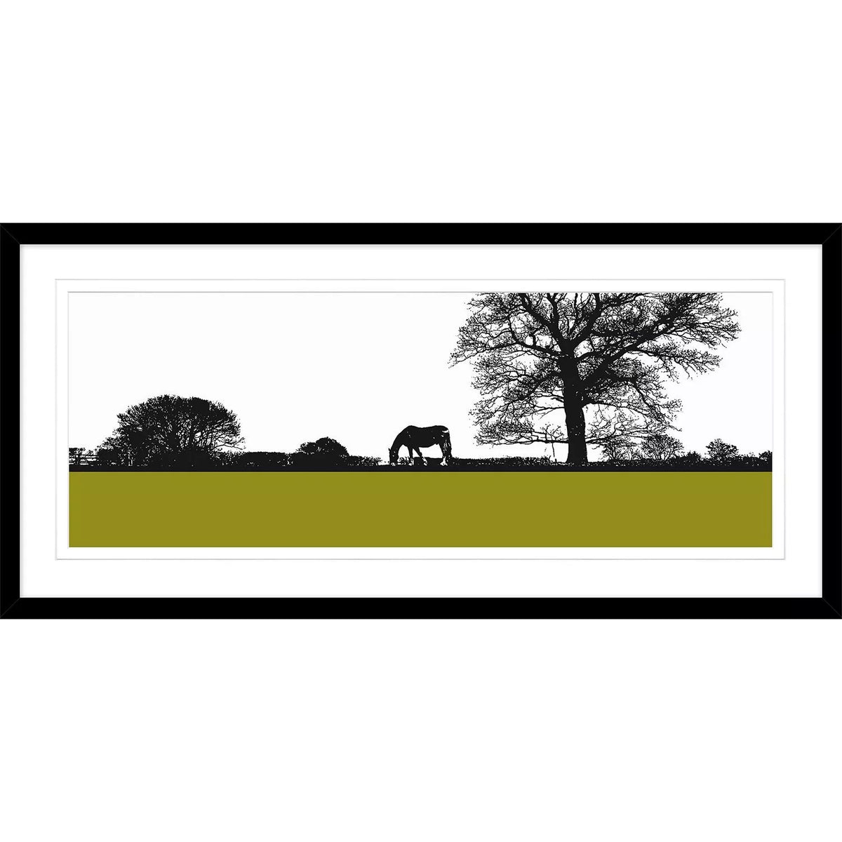 John Lewis framed print Landscape with Horse, 104 x 49cm (British brand)