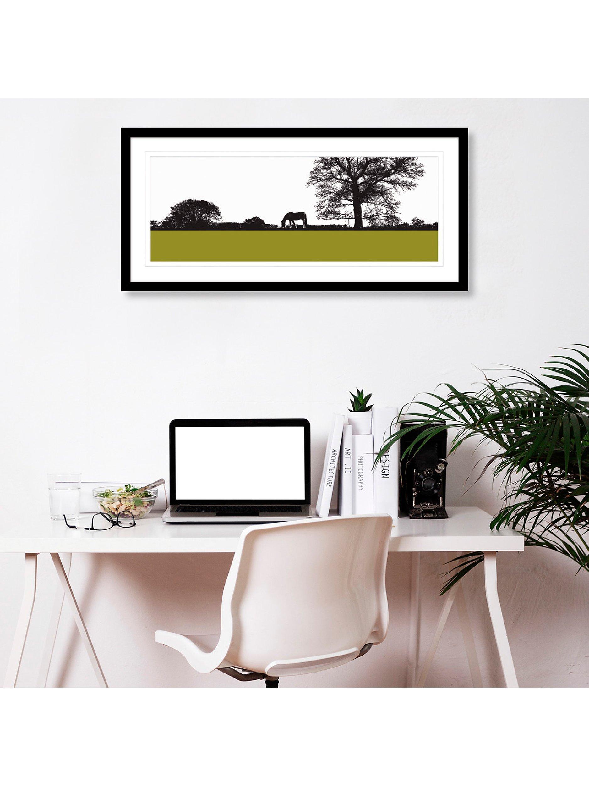John Lewis framed print Landscape with Horse, 104 x 49cm (British brand)