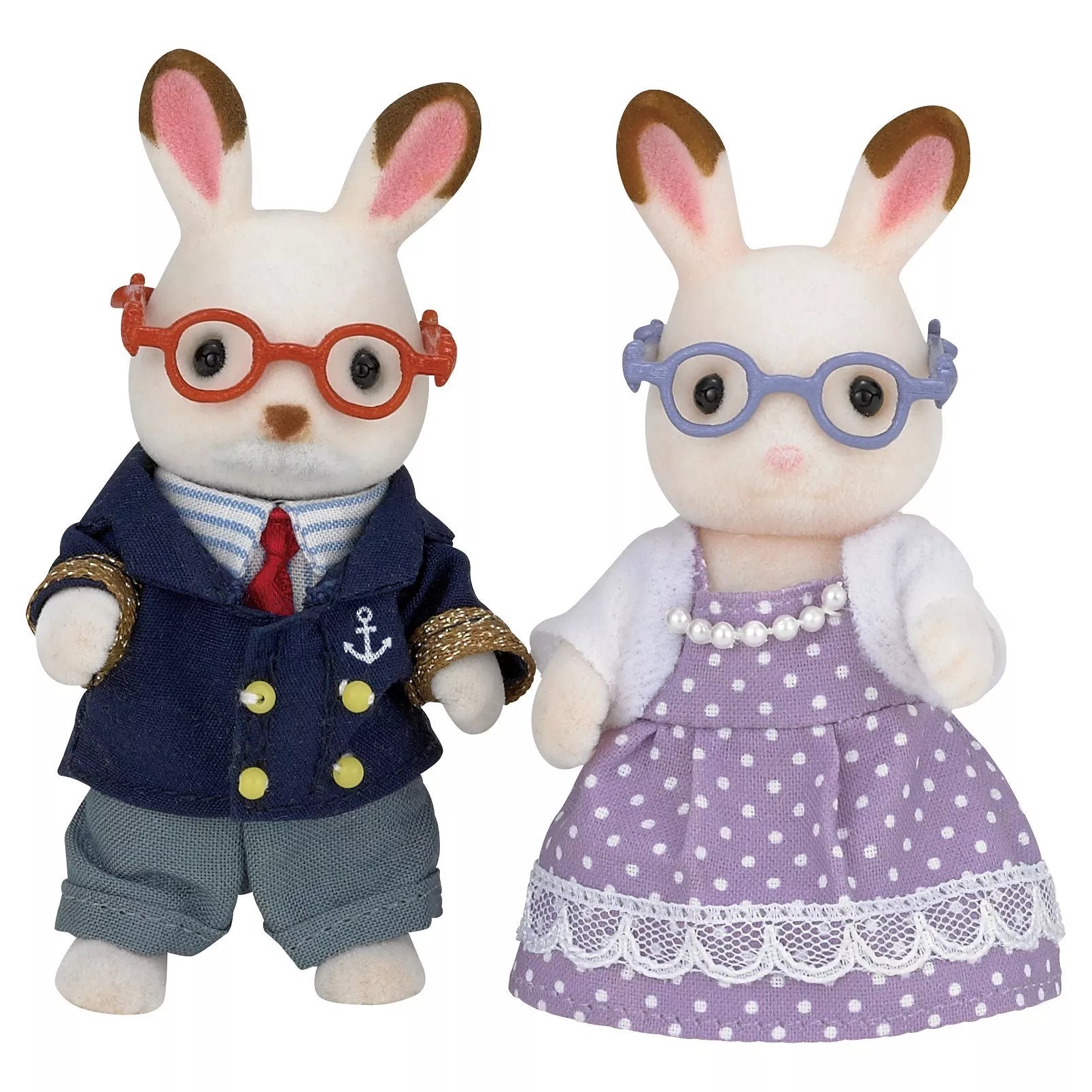 Sylvanian Families Rabbit Grandparents toy set - British product