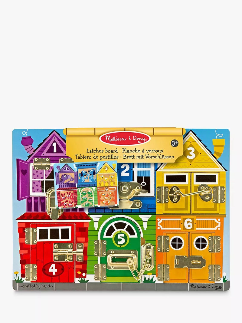 Melissa & Doug wooden latches board educational toy for kids (British brand)