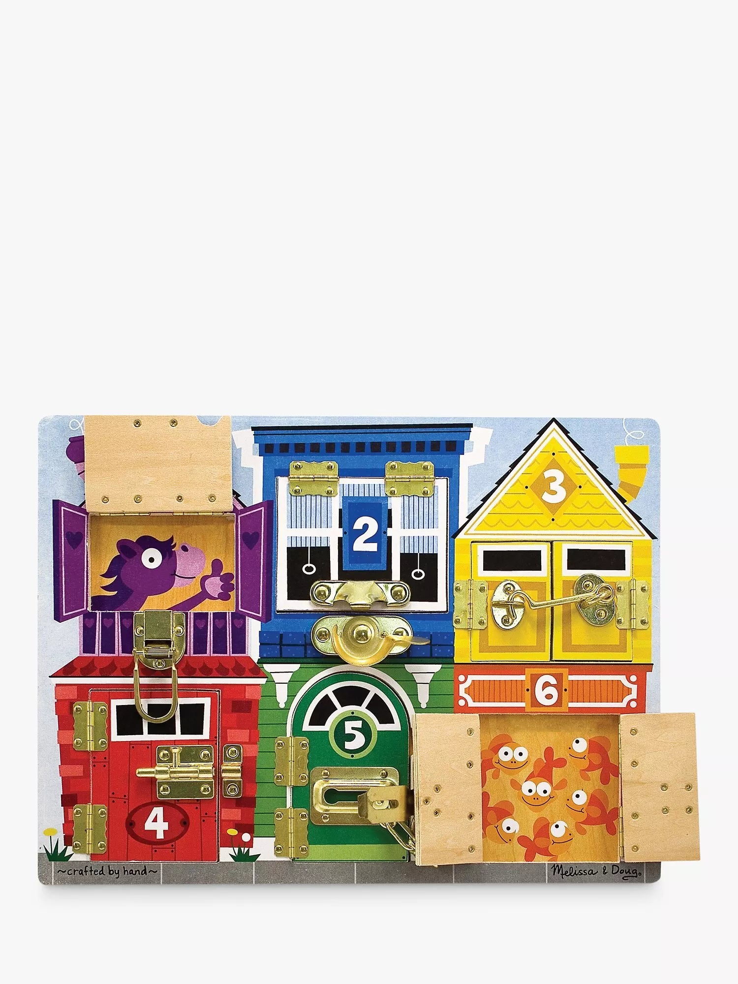 Melissa & Doug wooden latches board educational toy for kids (British brand)
