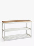 John Lewis Modern Country 3 Tier Shoe Rack, Lily White