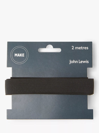John Lewis John Lewis Woven Elastic 19mm x 2m Black- Buy online at McGrocer