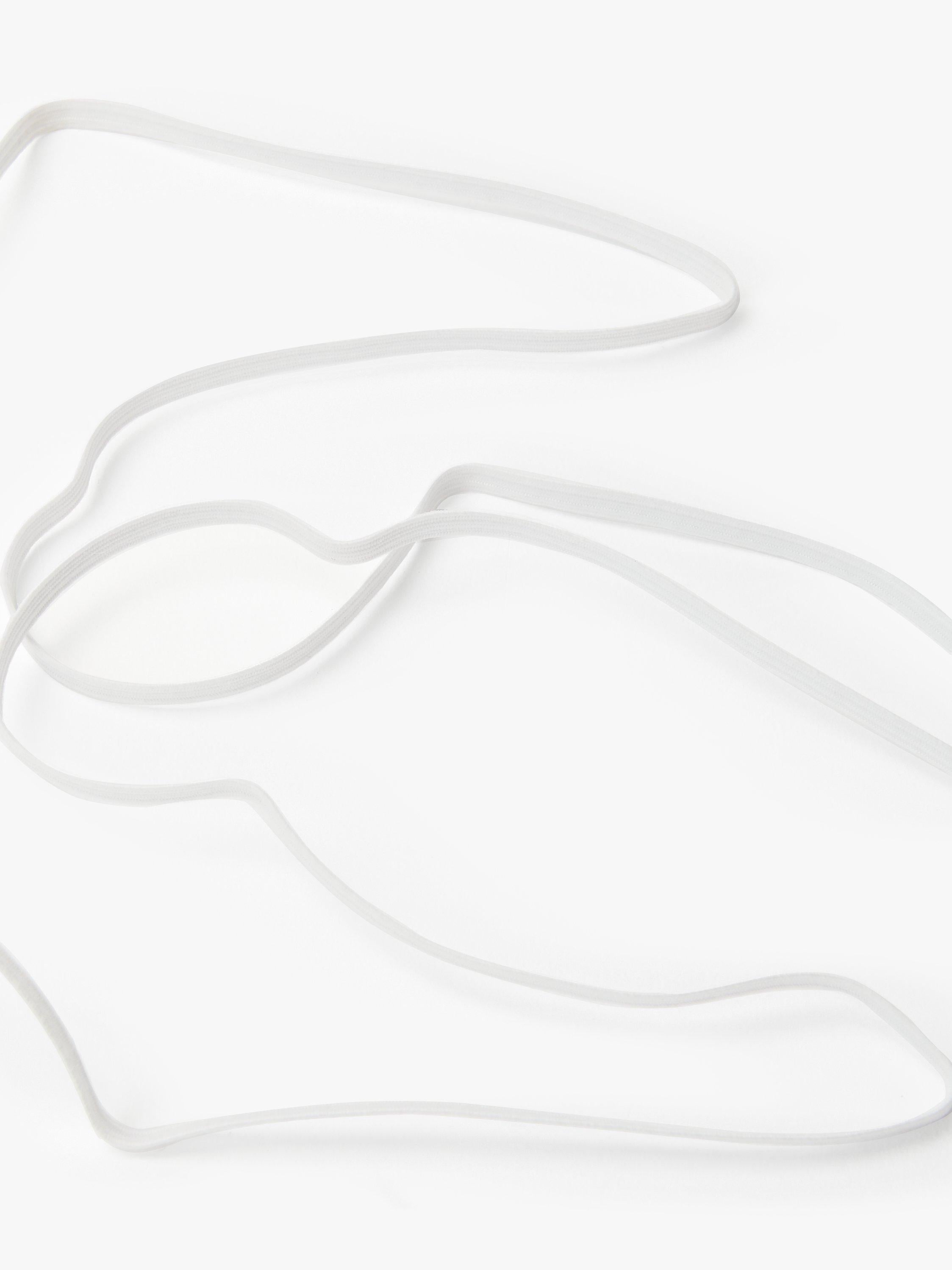 John Lewis elastic cord white 4mm x 3m, imported from the UK