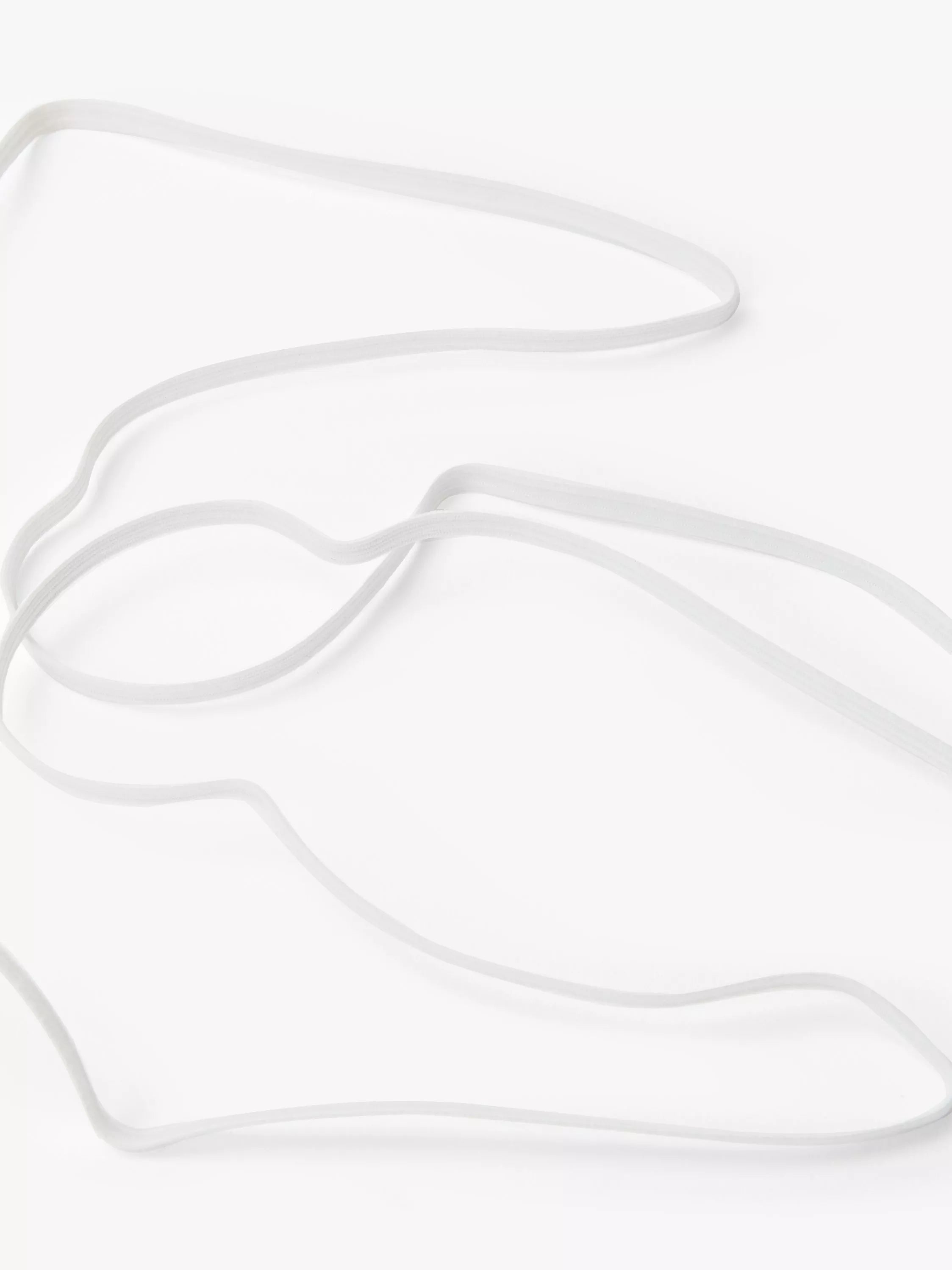John Lewis elastic cord white 4mm x 3m, imported from the UK