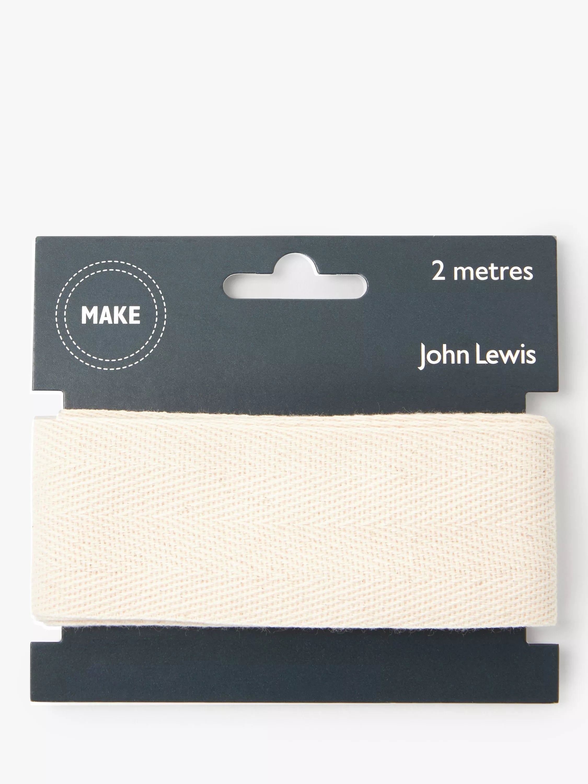 John Lewis Herringbone Dressmaking Tape, 38mm x 2m