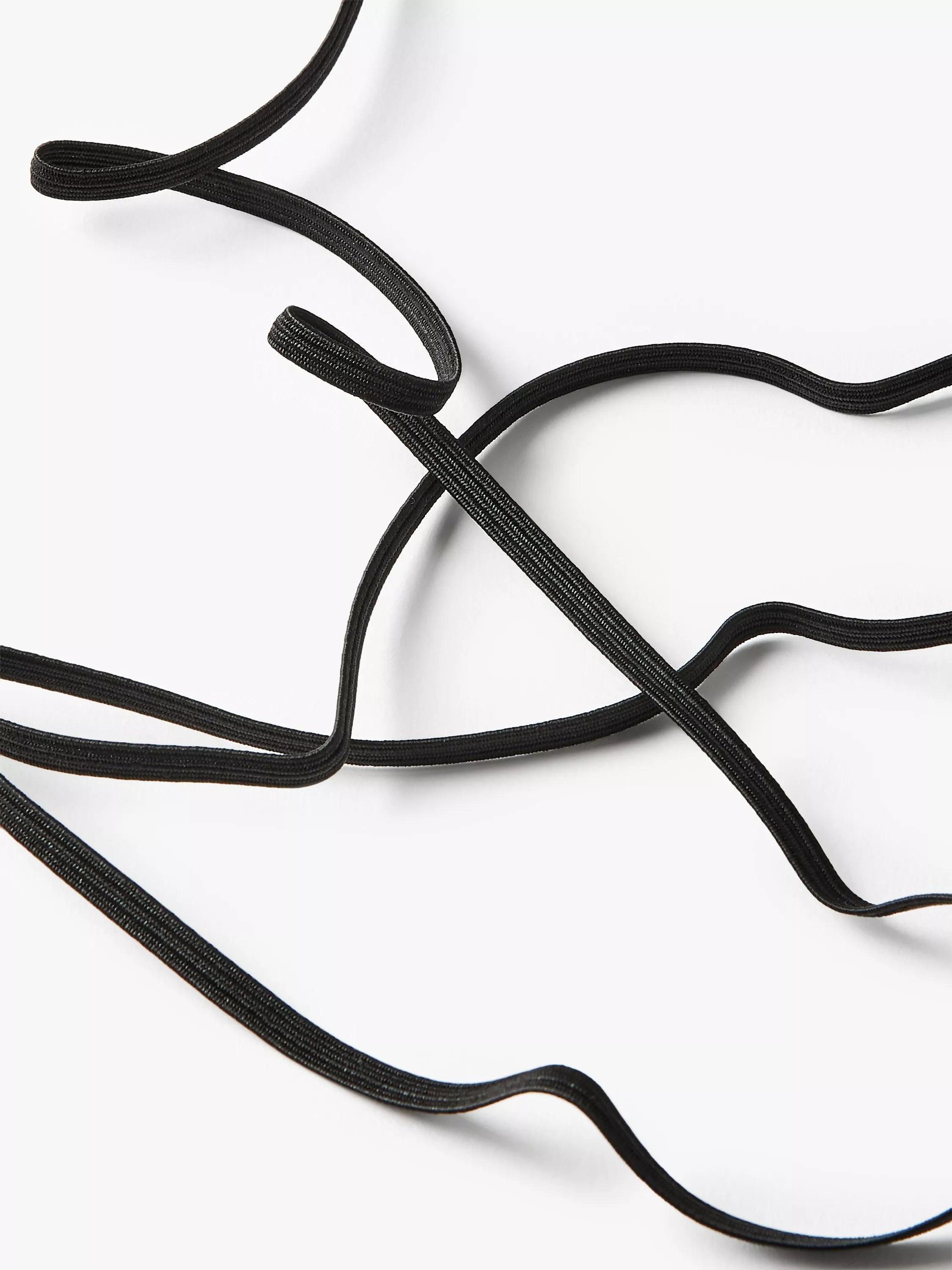 John Lewis black elastic 4mm 3 metres, imported from the UK