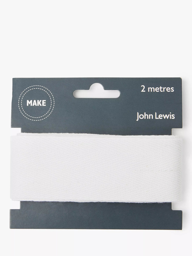 John Lewis herringbone tape 38mm cotton - British product