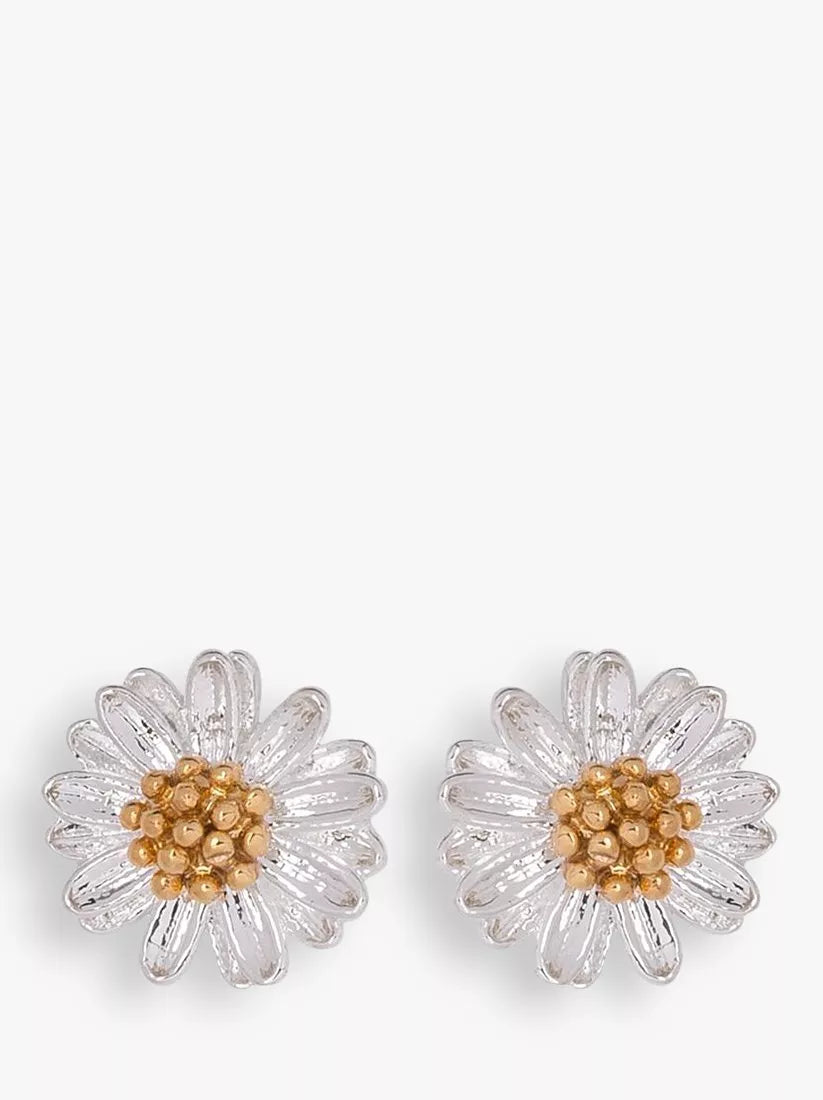 Estella Bartlett Mini Wildflower silver-plated earrings - British product