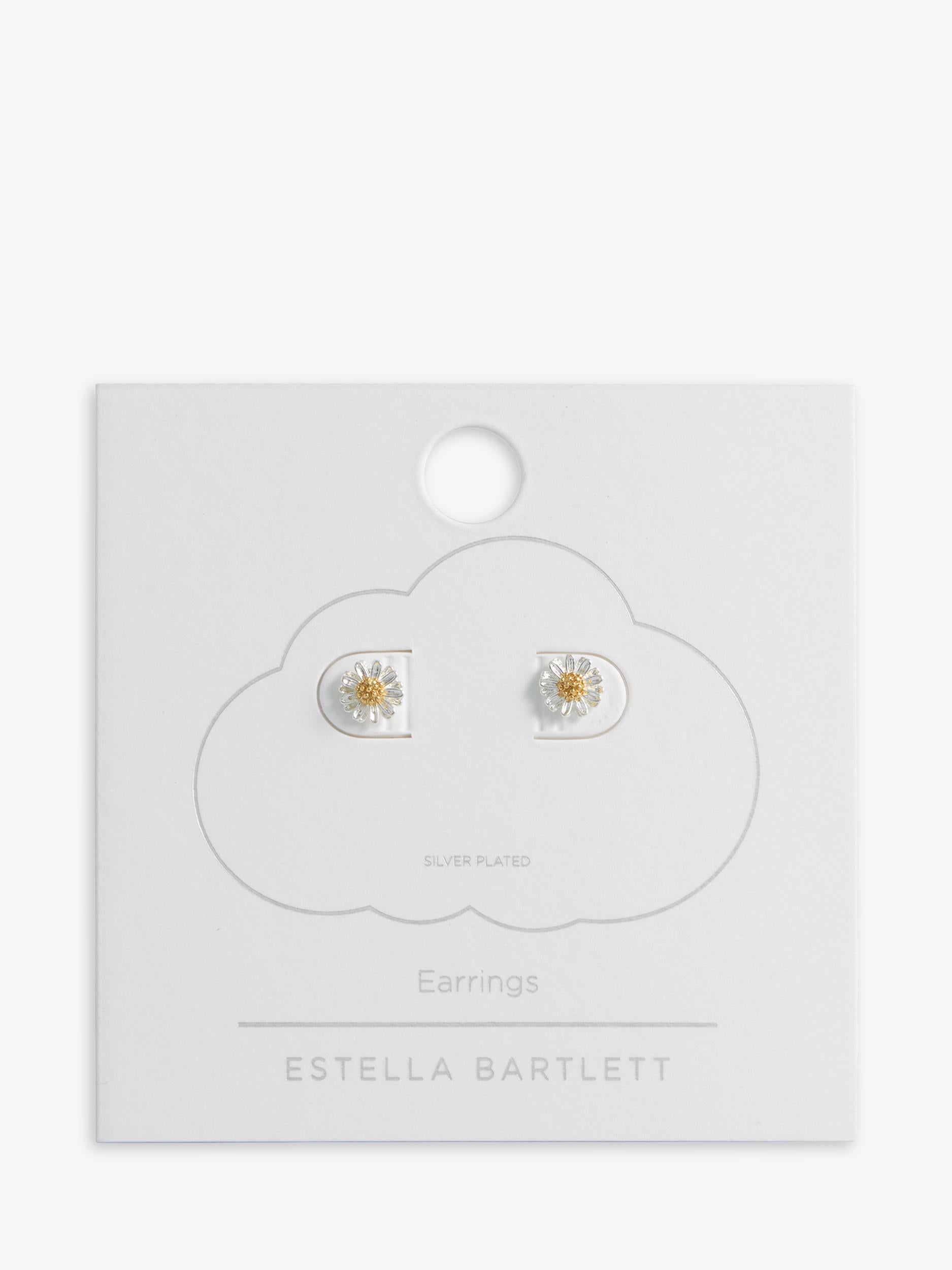 Estella Bartlett Mini Wildflower silver-plated earrings - British product