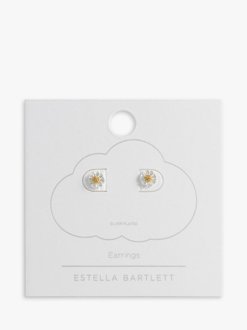 Estella Bartlett Mini Wildflower silver-plated earrings - British product