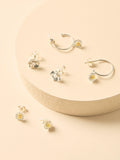 Estella Bartlett Mini Wildflower silver-plated earrings - British product